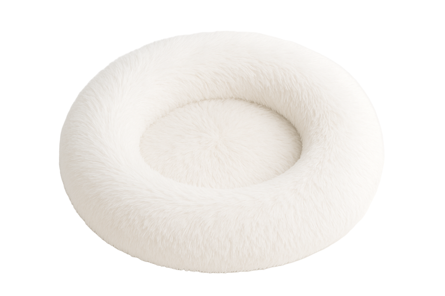 White donut-shaped object on a white background