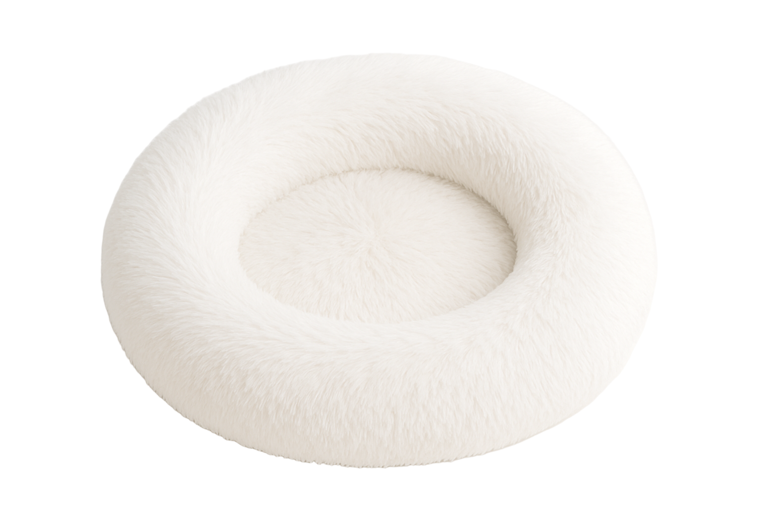 White donut-shaped object on a white background